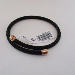 CHARRIOL Black & Rose Gold Tone Bangle Bracelet